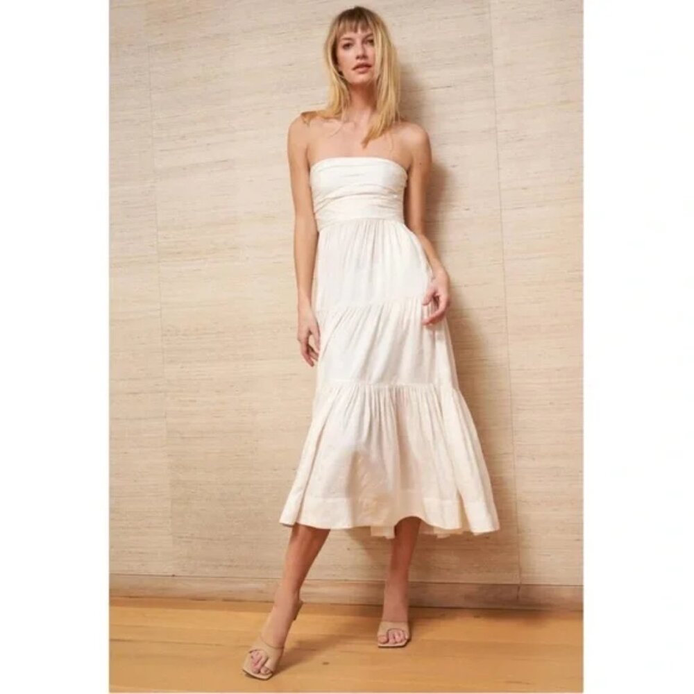 NWT La Ligne Sofia Dress Ivory Size Medium - Picture 3 of 3